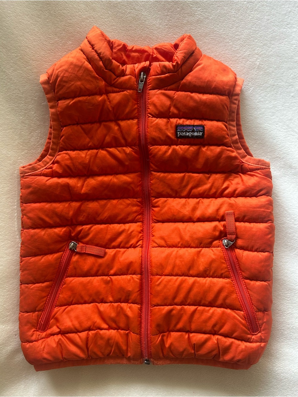 Patagonia Orange Quilted Down Vest